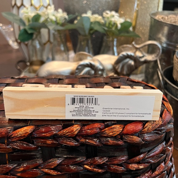 Greenbrier International Relax Wooden Word Sign 6 inches - Picture 2 of 2